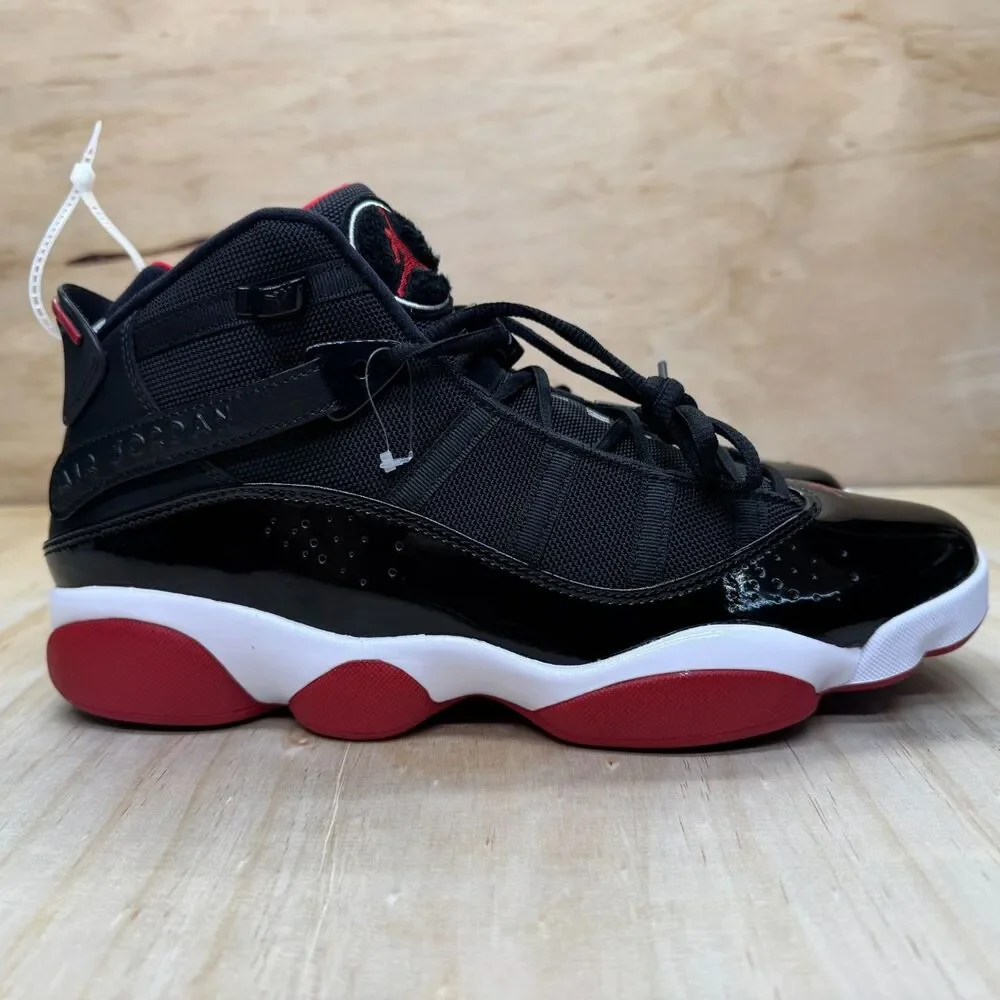 NEW Jordan 6 Rings Bred Mens Black  Varsity Red White Sz 11.5 322992-062